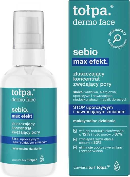 TOŁPA Dermo Face Sebio Max Exfoliating Effect poras sutraukiantis koncentratas 75 ml