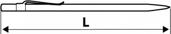 Rysik Rašiklis Topex, 140 mm