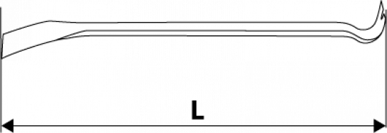 Łom Topex lenktas laužtuvas 800mm 04A280