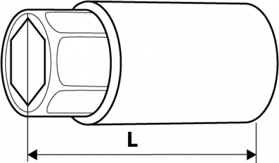 Nasadka Šešiakampė galvutė Topex 1/2", 21mm