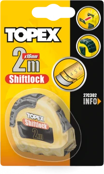 Miara Ruletė gumuota Schift Lock Topex | 10mx25mm