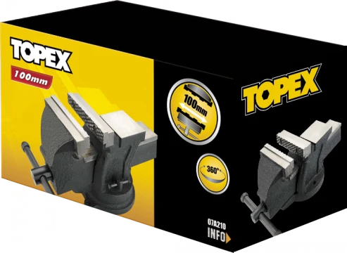 Topex sukamieji spaustukai su priekalu 125mm 07A212