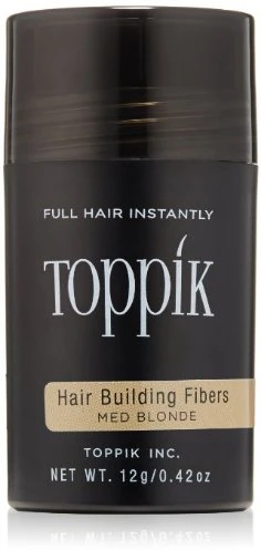 Toppik Hair Building Fibers atspalvį suteikianti priemonė plaukams, atspalvis: Medium Skirtas šviesiems plaukams, 12 g