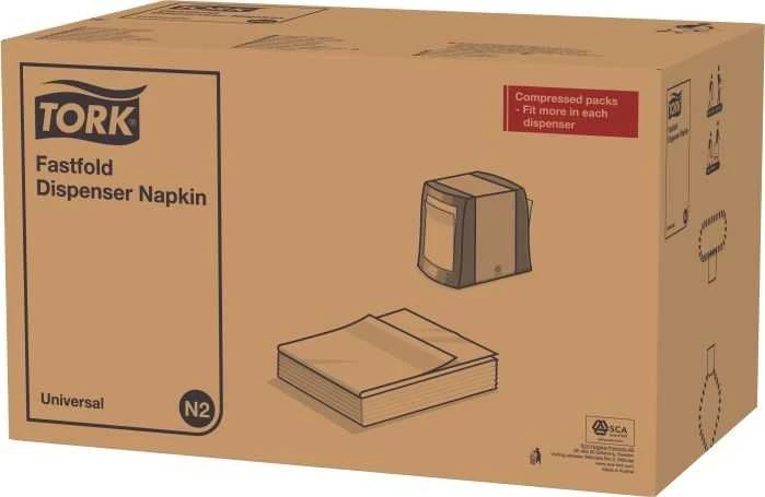 Tork - Balta serwetki dyspenserowe - N2 Fastfold