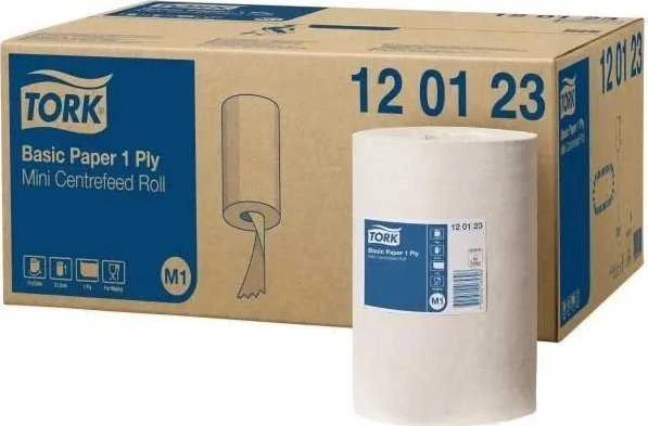 Popieriniai rankšluosčiai TORK Basic, 1 sl., 21,5 cm x 120 m, M1, 120123, balta sp.