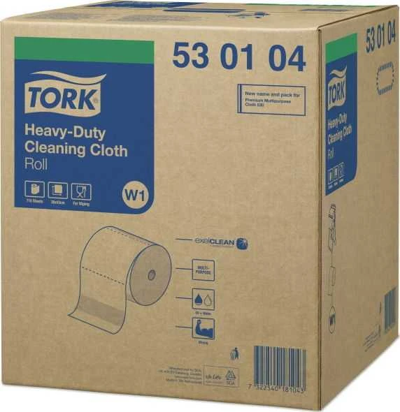 „Tork Tork“ – universalūs neaustiniai valytuvai, skirti labai atspariems nešvarumams, 1 sluoksnis, Premium, W1 – baltas