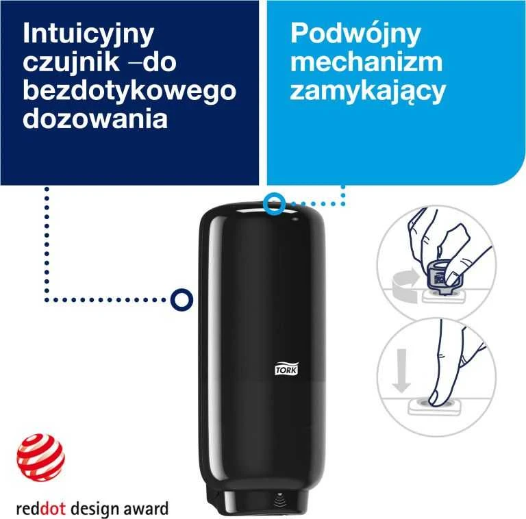 Muilo putų laikiklis TORK S4, juodos spalvos