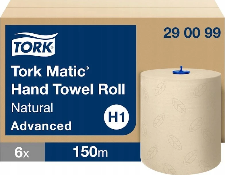 Natūralių popierinių rankšluosčių ritinys TORK H1, Advanced, 150 m, 290099
