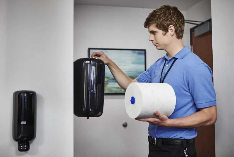 Mėlyna Popieriniai rankšluosčiai Tork Matic Soft Mėlyna Advanced H1 (290068), 2 sluoksniai, melsvos spalvos, 150m, 612 lapelių