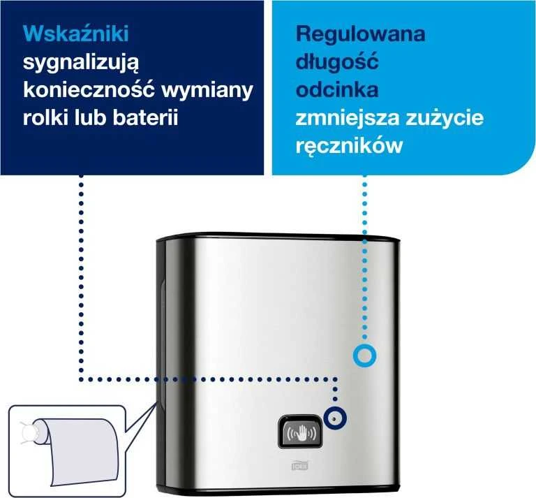 „Tork Matic®“ popierinių rankšluosčių ritinių dozatorius su „Intuition™“ jutikliu