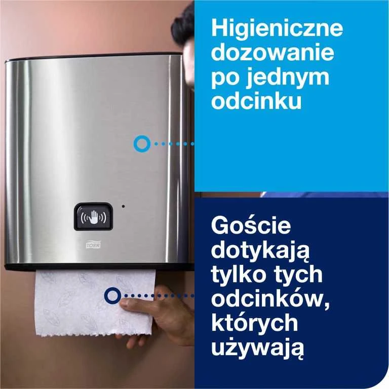 „Tork Matic®“ popierinių rankšluosčių ritinių dozatorius su „Intuition™“ jutikliu