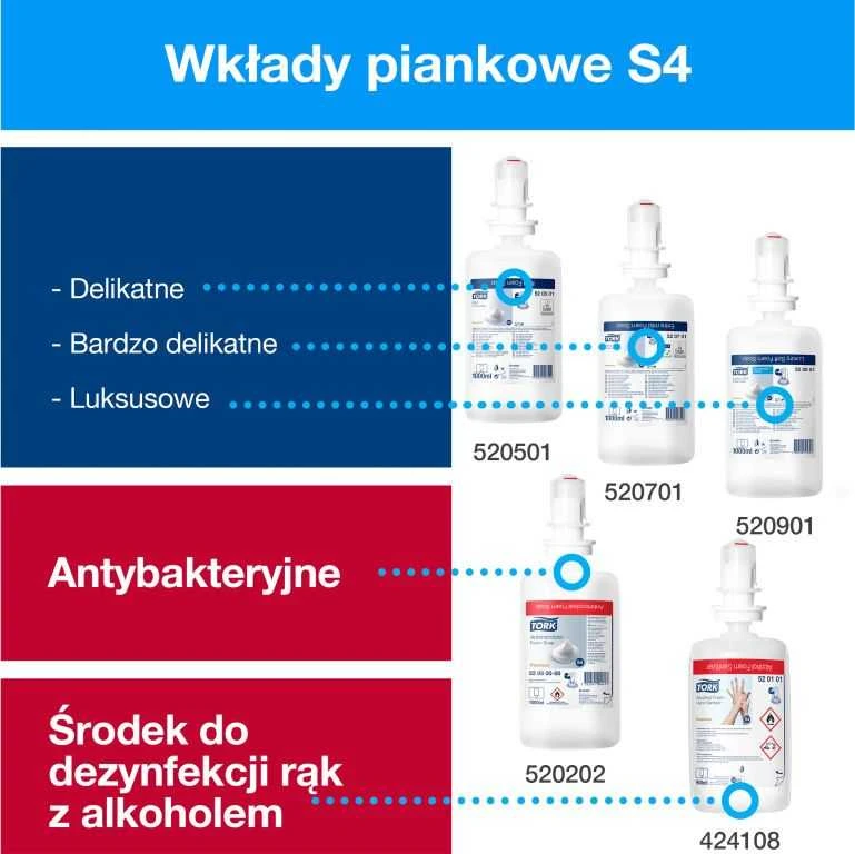 Muilo putų dozatorius TORK, 289 x 106 x 107 mm (460010)