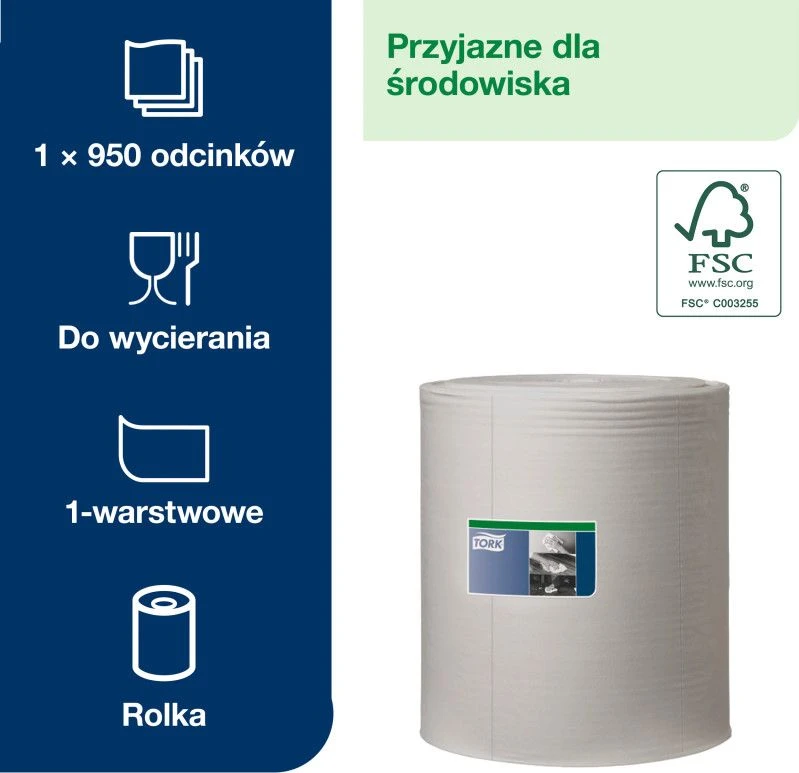 „Tork“ – didelis neaustinės medžiagos ritinėlis pramoniniam purvui, rutulinis – 361 m
