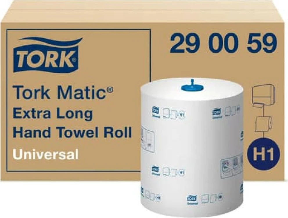 Popieriniai rankšluosčiai Tork Soft Universal H1 (290059), 1sluoksnis, baltos spalvos, 280m, 1142 lapeliai