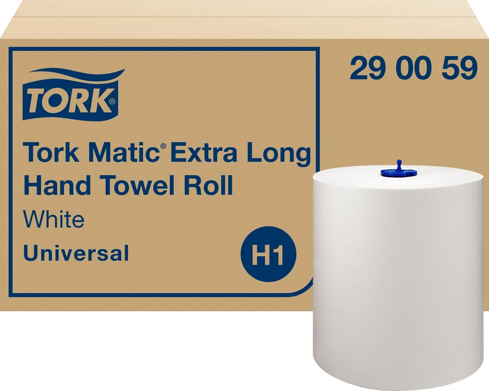 Popieriniai rankšluosčiai Tork Soft Universal H1 (290059), 1sluoksnis, baltos spalvos, 280m, 1142 lapeliai
