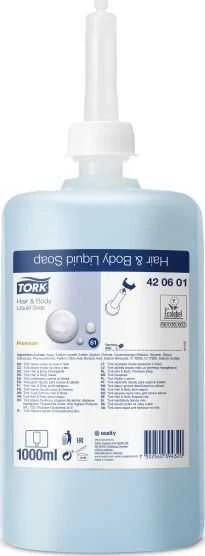 Skystas muilas TORK PREMIUM HAIR and BODY 1l, 420601