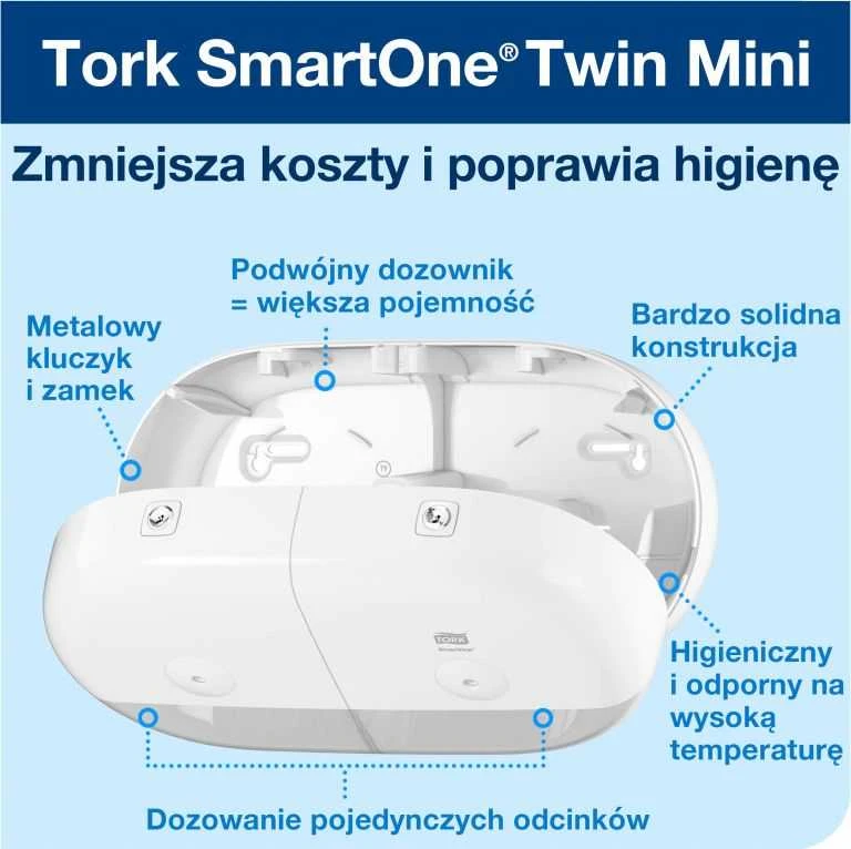 Laikiklis tualetiniam popieriui TORK Smartone Twin Mini 682000