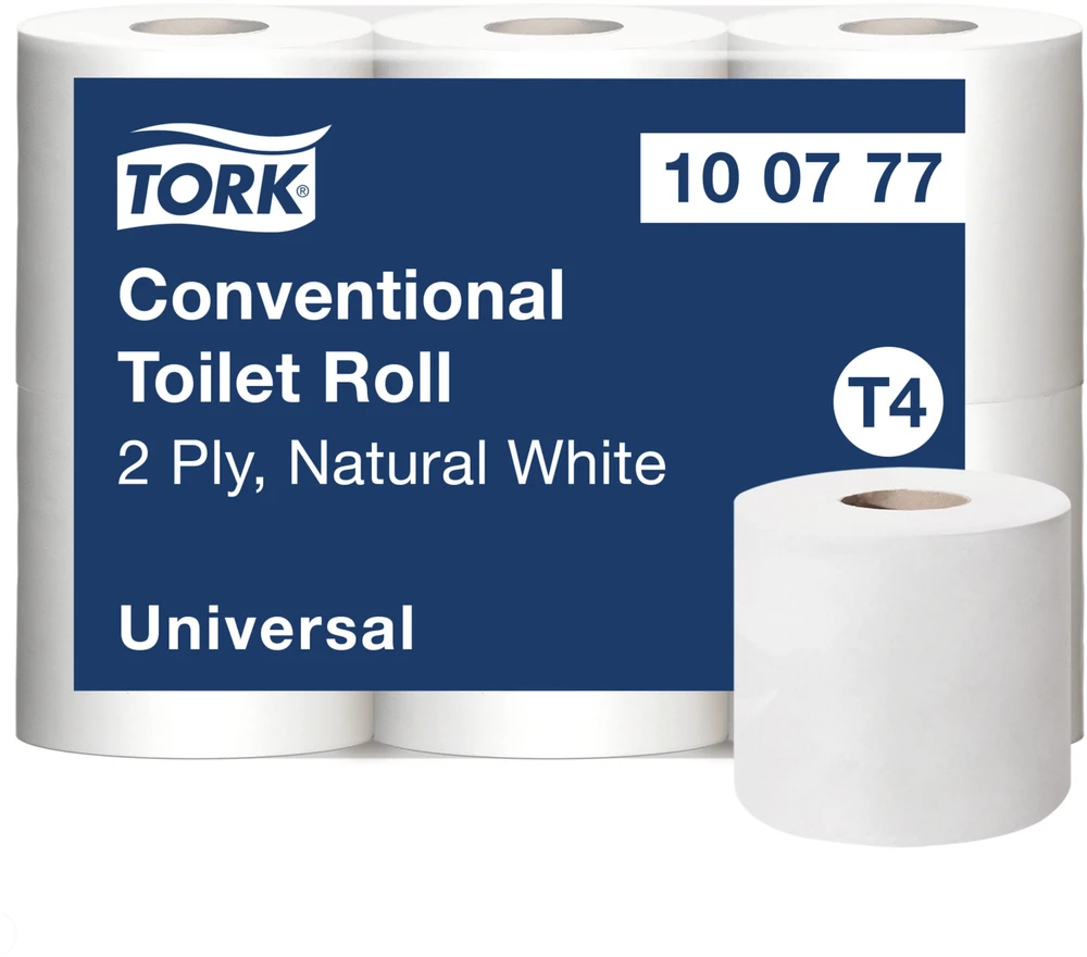 Tualetinis popierius Tork Universal T4 2 sluoksnių 45 m 100777 42 ritinėliai/dėžutėje Nebalintas 353x118x198 mm (42 ritinėliai)
