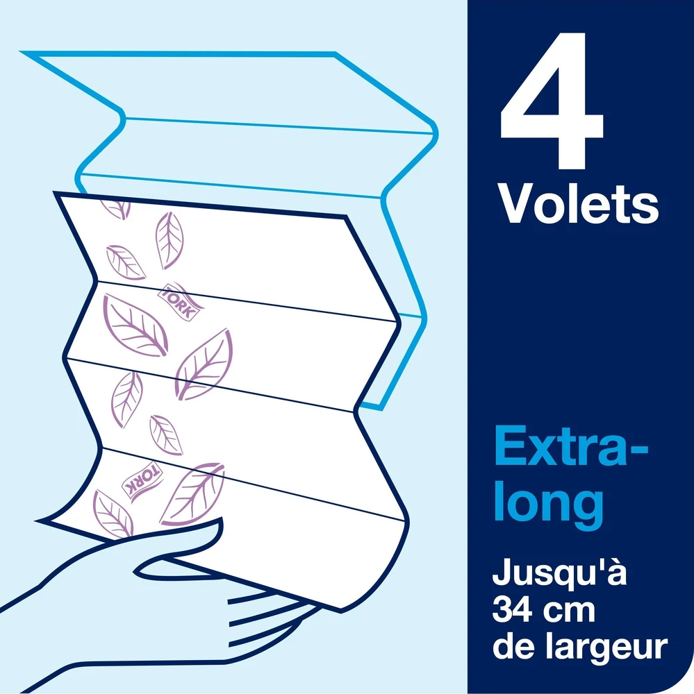 Tork Xpress® H2 Extra Soft daugiasluoksnės 2 sluoksnių rankšluosčių popierius - (3 pakeliai x 700 vnt./kartonas)