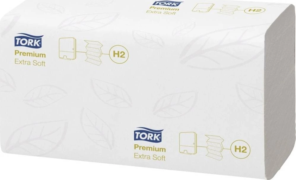 Tork Xpress® H2 Extra Soft daugiasluoksnės 2 sluoksnių rankšluosčių popierius - (3 pakeliai x 700 vnt./kartonas)