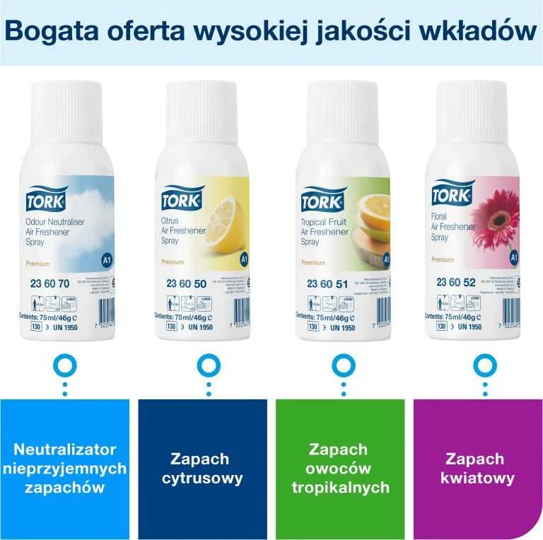 Tork A1 programuojamas purškiamojo oro gaiviklio dozatorius