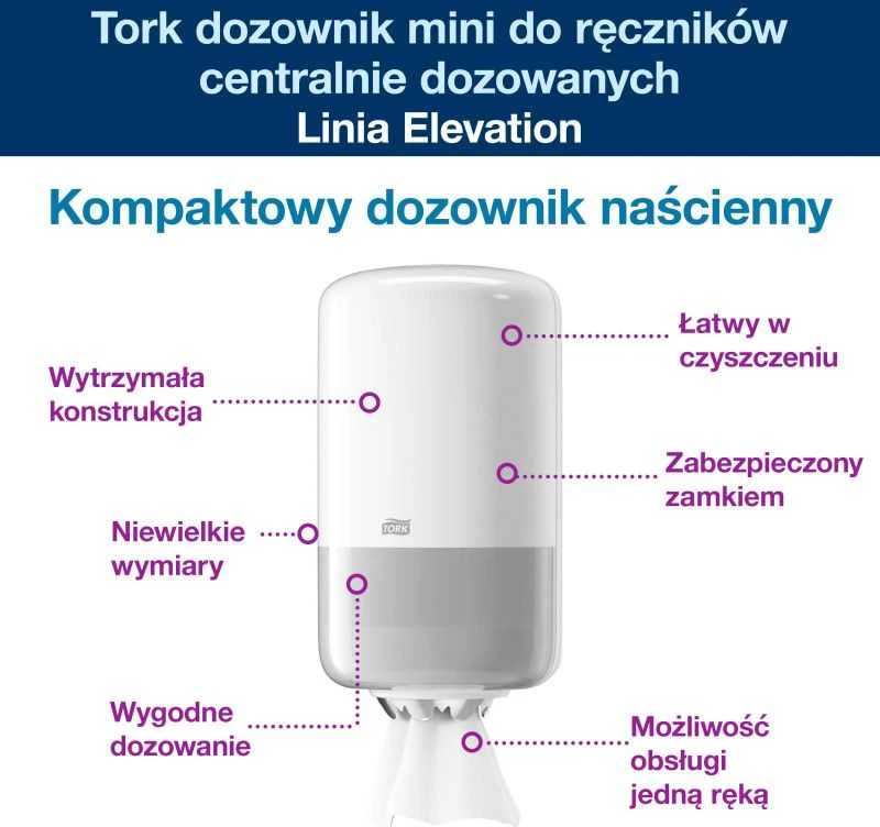 Nezatříděno Popierinių rankšluosčių dozatorius Tork Mini Centrefeed
