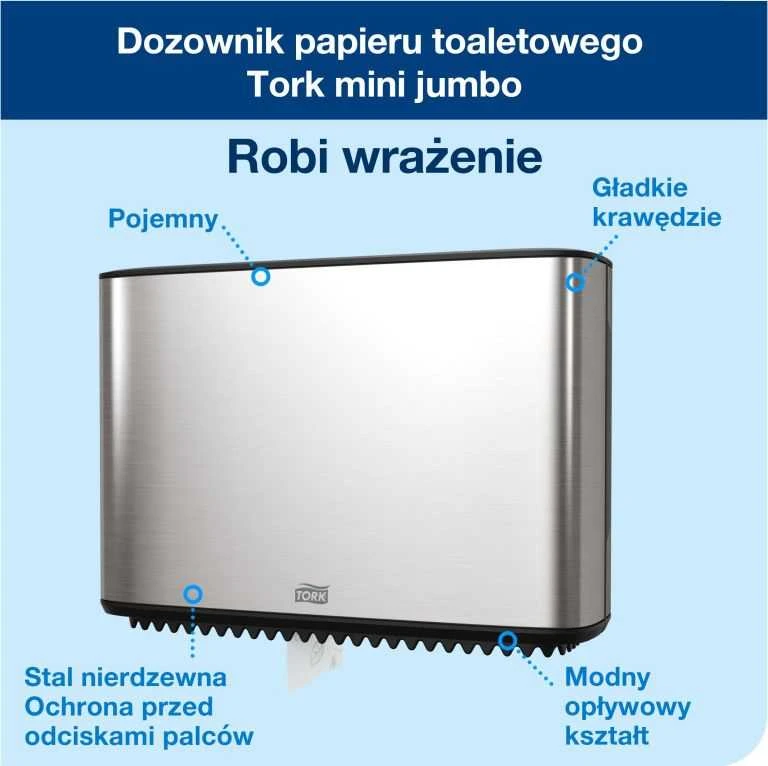 Laikiklis tualetiniam popieriui TORK Mini Jumbo, 355 x 254 x 133 mm (460006)