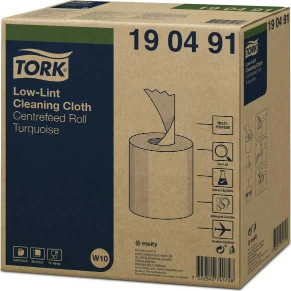 Tork Tork – mažai dulkių, aukščiausios kokybės neaustinė valymo šluostė – turkio spalvos