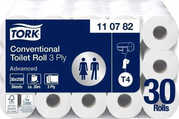 „Tork Advanced T4“ tualetinis popierius, 30 ritinėlių, 3 sluoksnių