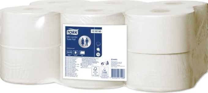 Tualetinis popierius Tork Advanced Mini Jumbo T2, 2 sl., 170m, 12 vnt.