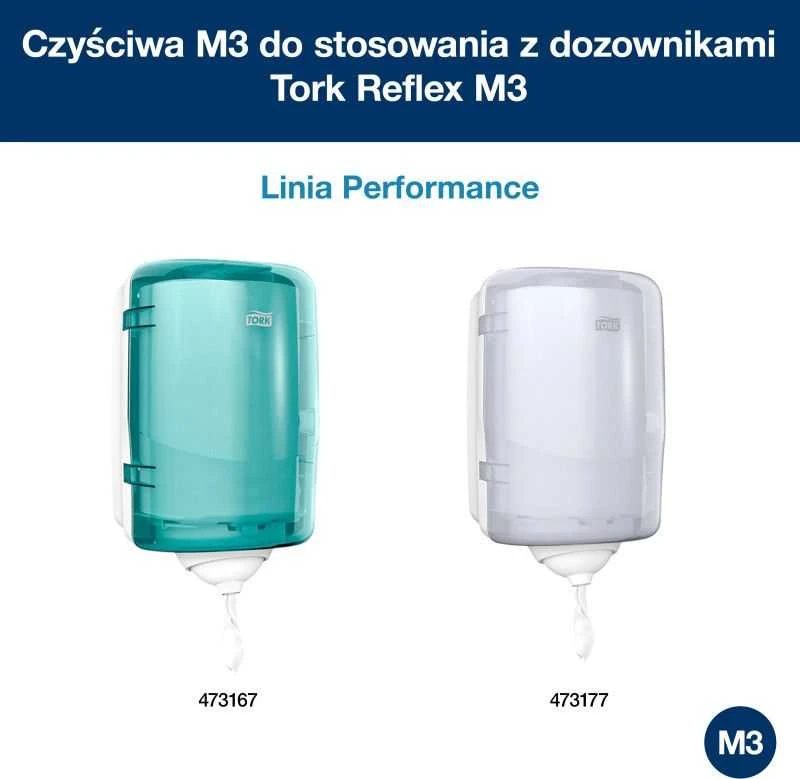 Popieriniai rankšluosčiai TORK, 473246, REFLEX MINI M3, 1.sl., 19.8 x 35 cm, 120 m/rul., balta sp.