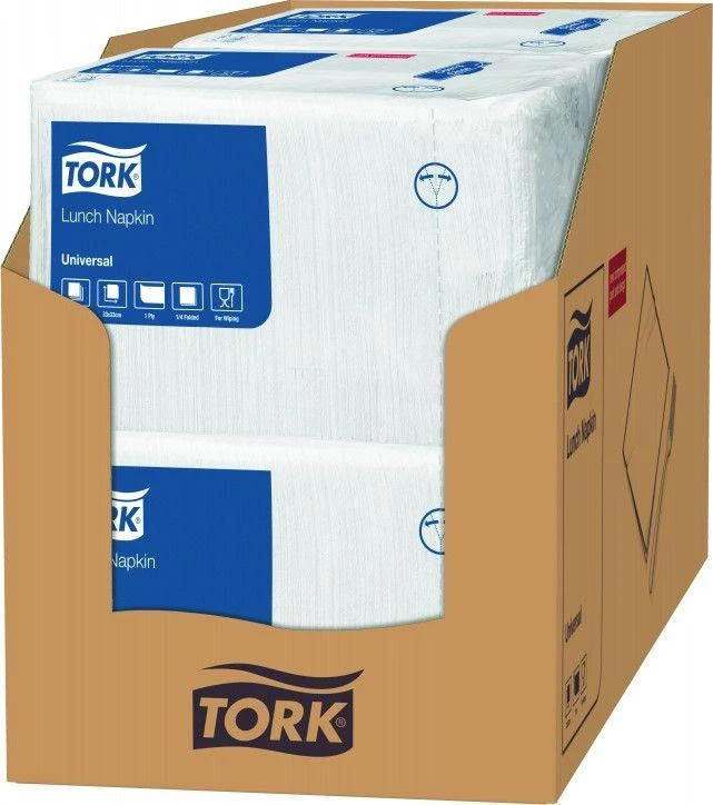 Tork Tork – pietų servetėlės, 1 sluoksnio, baltos – universalios