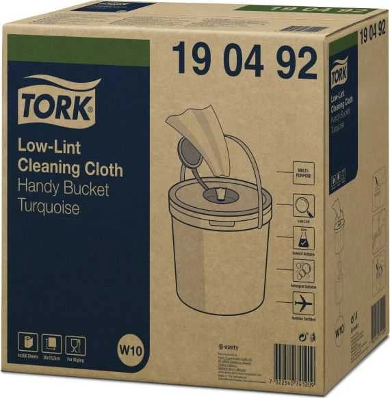 Tork – neaustinis valymo audinys su mažu dulkių kiekiu, premium – šviesiai žalia