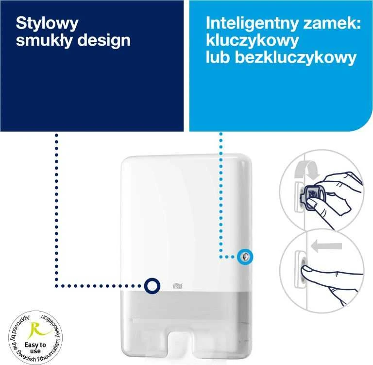 Rankų valymo popieriaus laikiklis TORK 552000 , H2