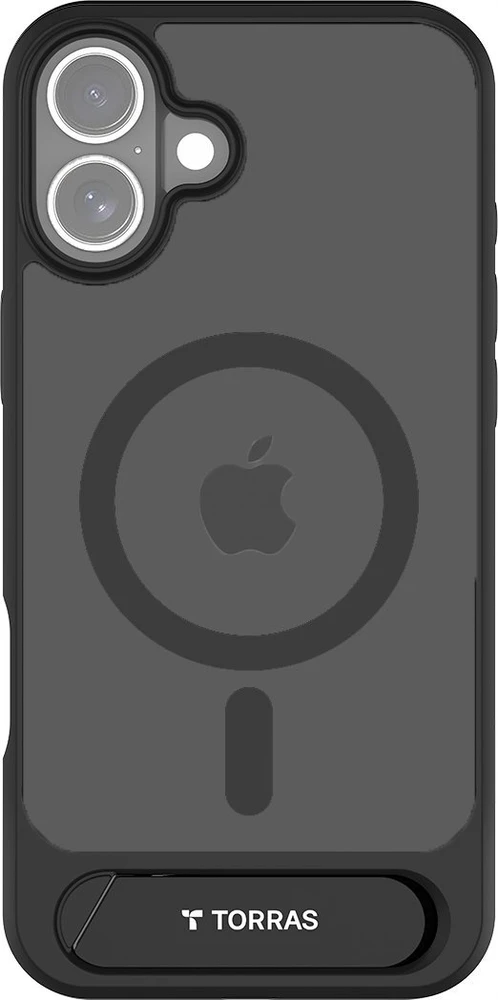 Dėklas Torras Pstand Series Case for iPhone 16 Plus (juodas)