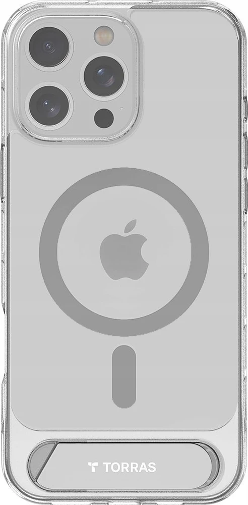 Torras Pstand serijos dėklas, skirtas iPhone 16 Pro (skaidrus)