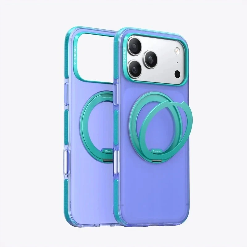 Dėklas Torras Ostand O3 Hue, violet violetinė – Apple iPhone 17 Pro