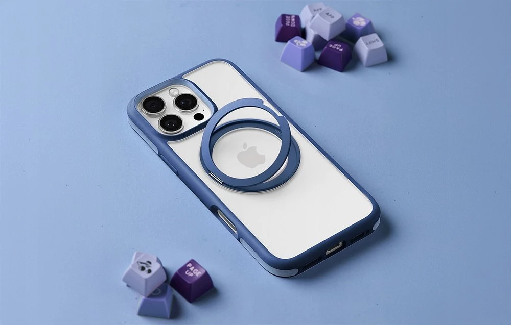 Torras Ostand R Fusion Series dėklas, skirtas iPhone 16 Pro (mėlynas)