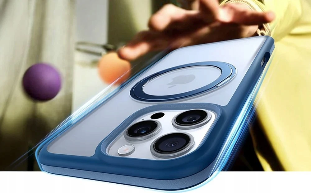 Torras Ostand R Fusion Series dėklas, skirtas iPhone 16 Pro (mėlynas)