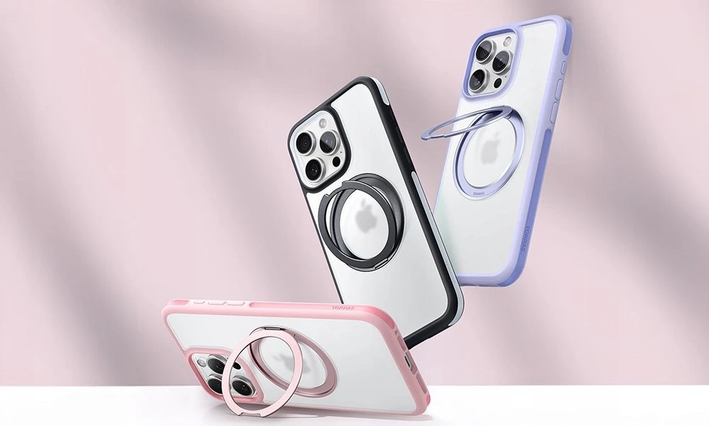 Torras Ostand R Fusion dėklas, skirtas iPhone 16 ProMax (rožinis)