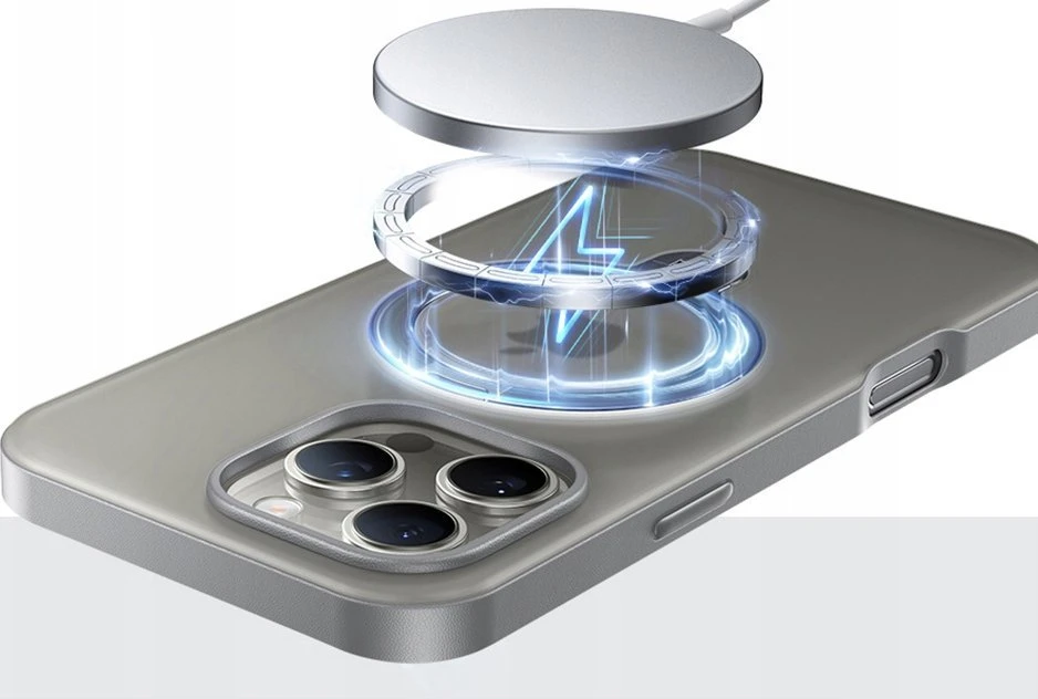 Dėklas Case Torras Ostand Spin Series do iPhone 16 Pro (Titano pilka)