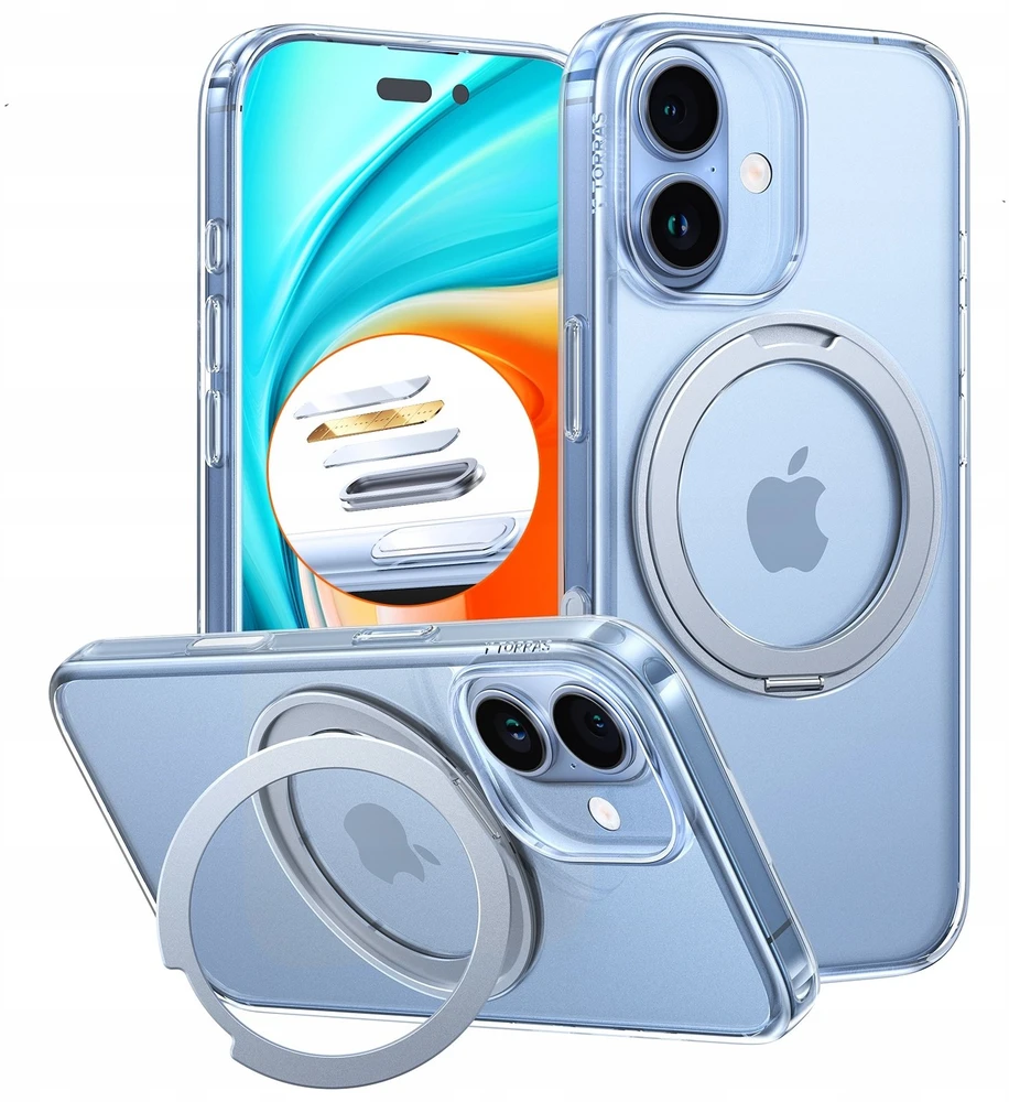 Dėklas Torras Ostand Pro, skaidrus – iPhone 17