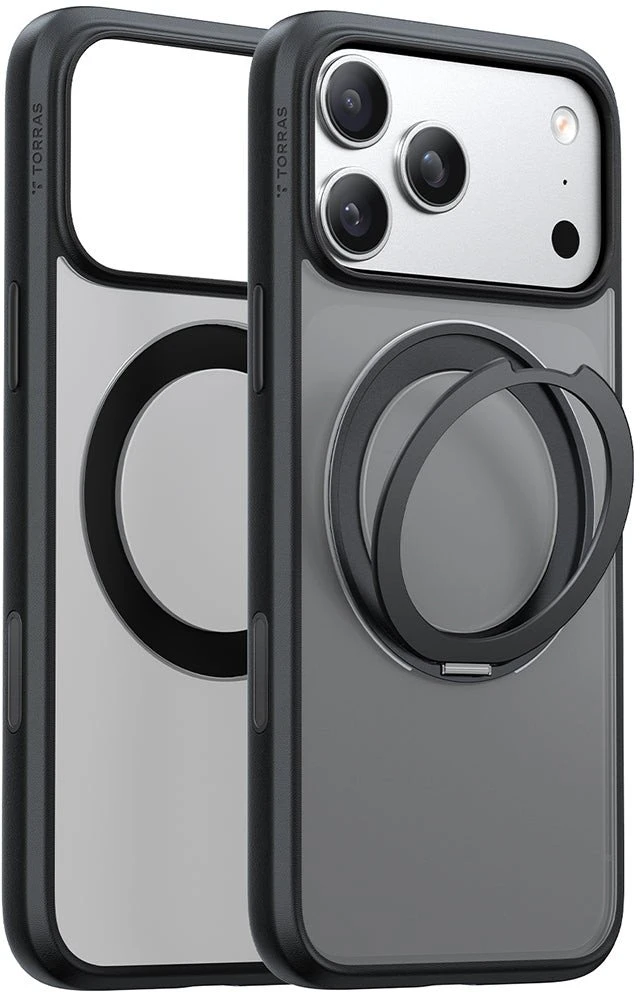 Dėklas TORRAS Ostand Pro - etui do iPhone 17 Pro Max kompatybilne su MagSafe (juodas)