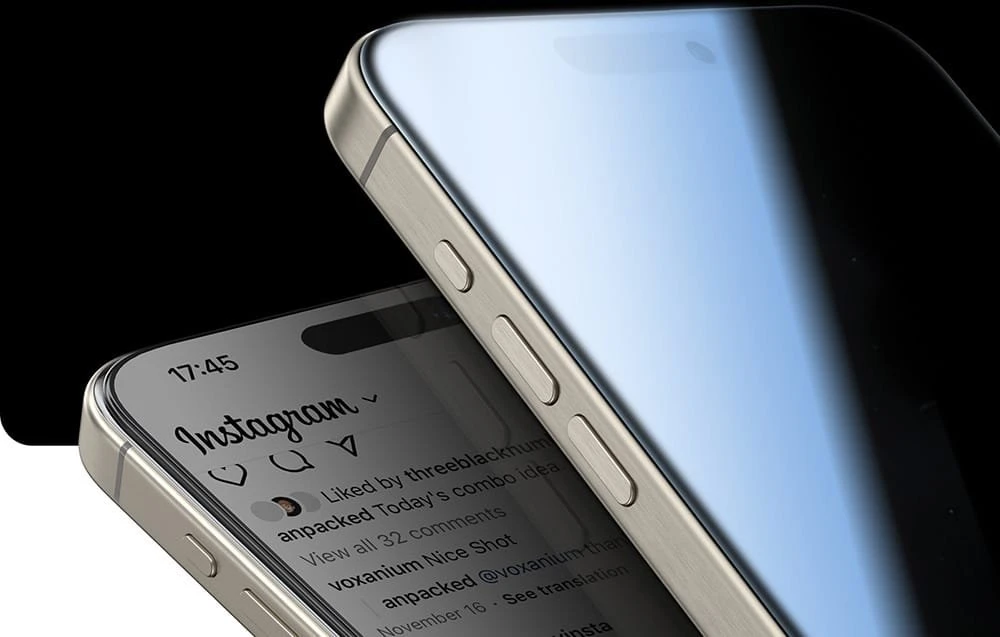 „Torras“ įdiekite „Master Privacy Glass“, skirtą „iPhone 16 Plus“.