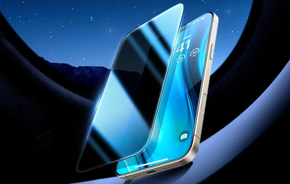 „Torras“ įdiekite „Master Privacy Glass“, skirtą „iPhone 16 Plus“.
