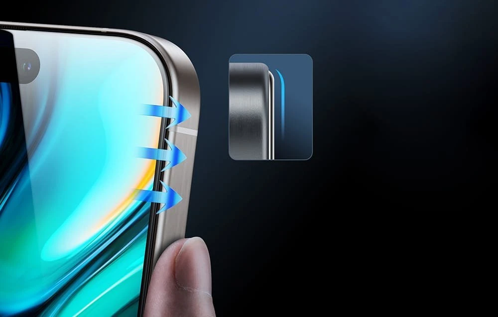 „Torras“ įdiekite „Master Privacy Glass“, skirtą „iPhone 16 Plus“.
