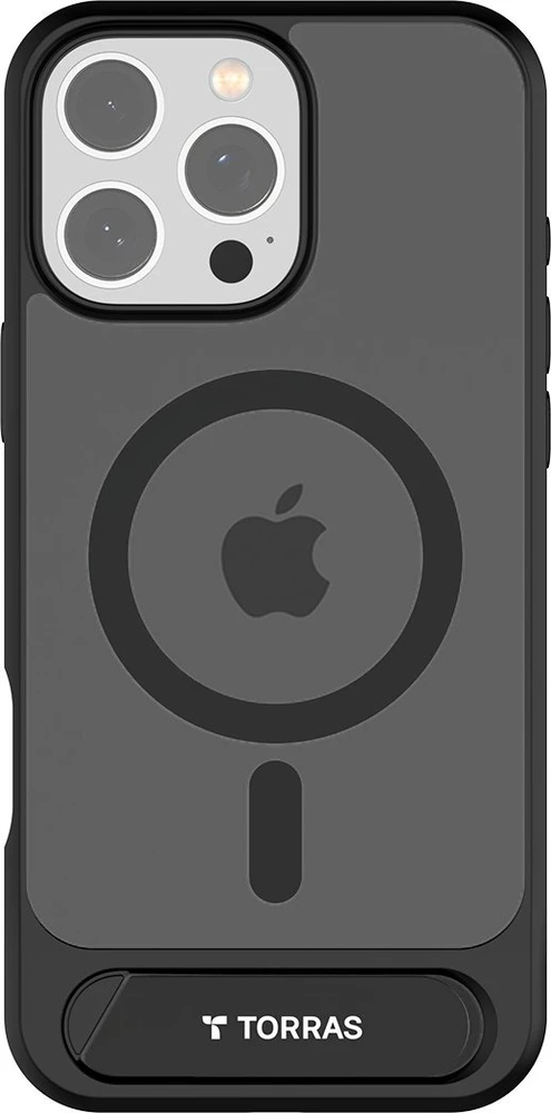 Dėklas Torras Pstand Series Case for iPhone 16 Pro (juodas)