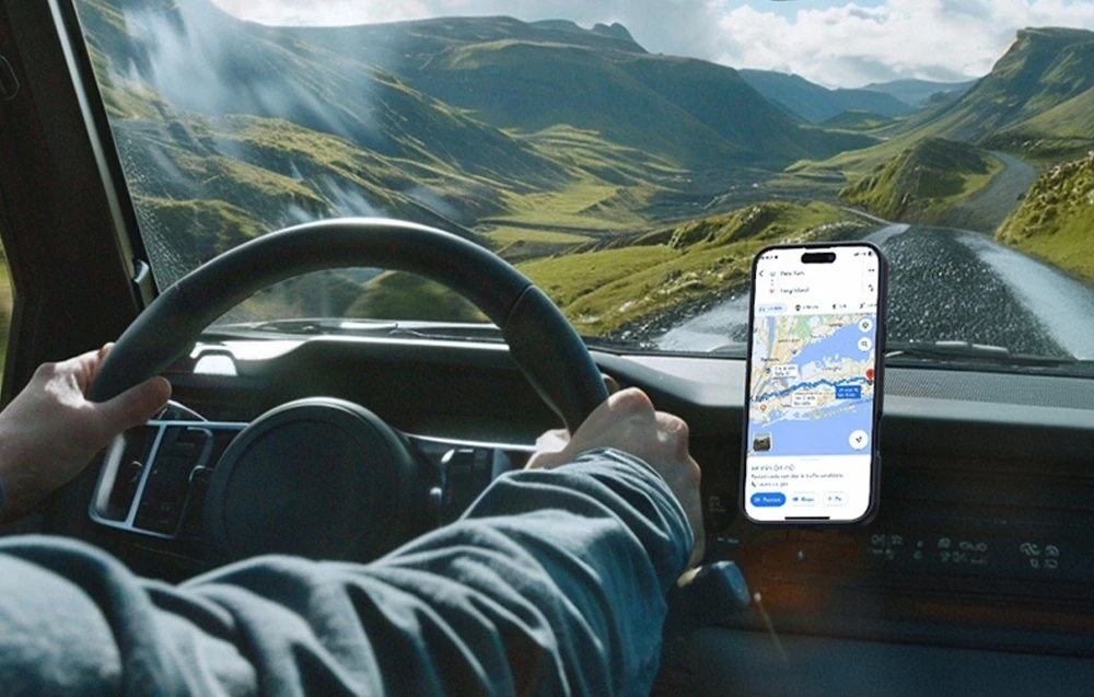 Torras Pstand serijos dėklas, skirtas iPhone 16 Pro (mėlynas)