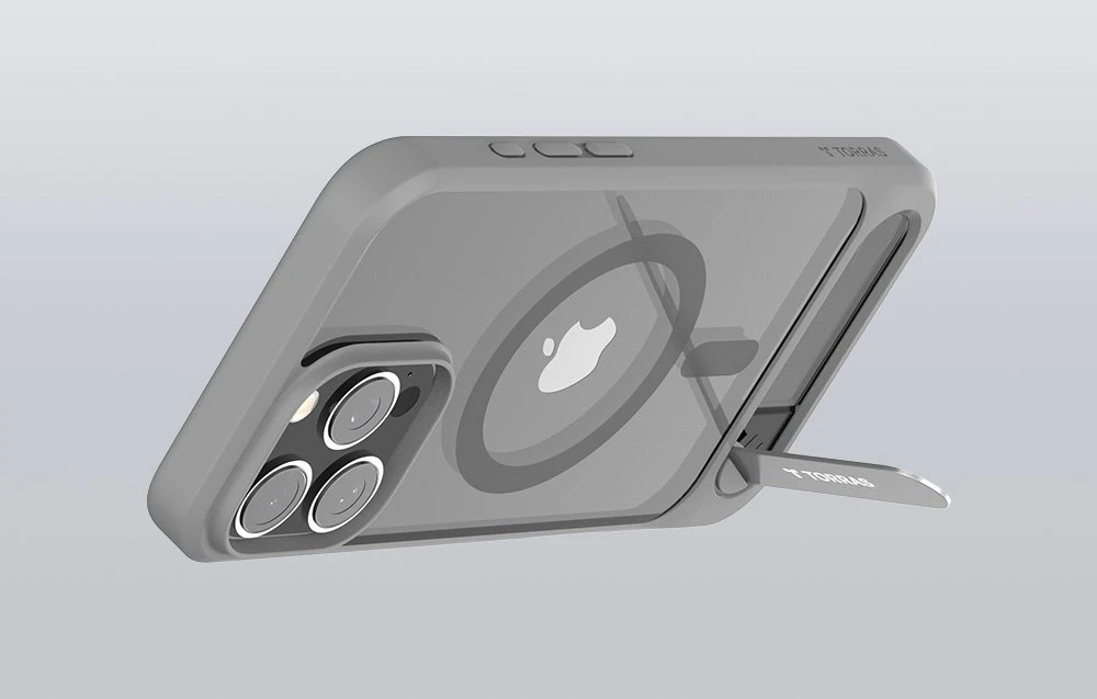 Torras Pstand serijos dėklas, skirtas iPhone 16 Pro Max (pilka)