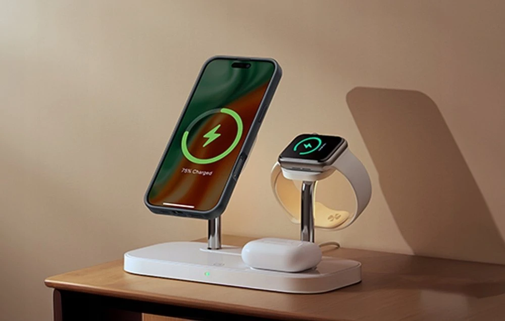 Torras Pstand serijos dėklas, skirtas iPhone 16 Pro (mėlynas)